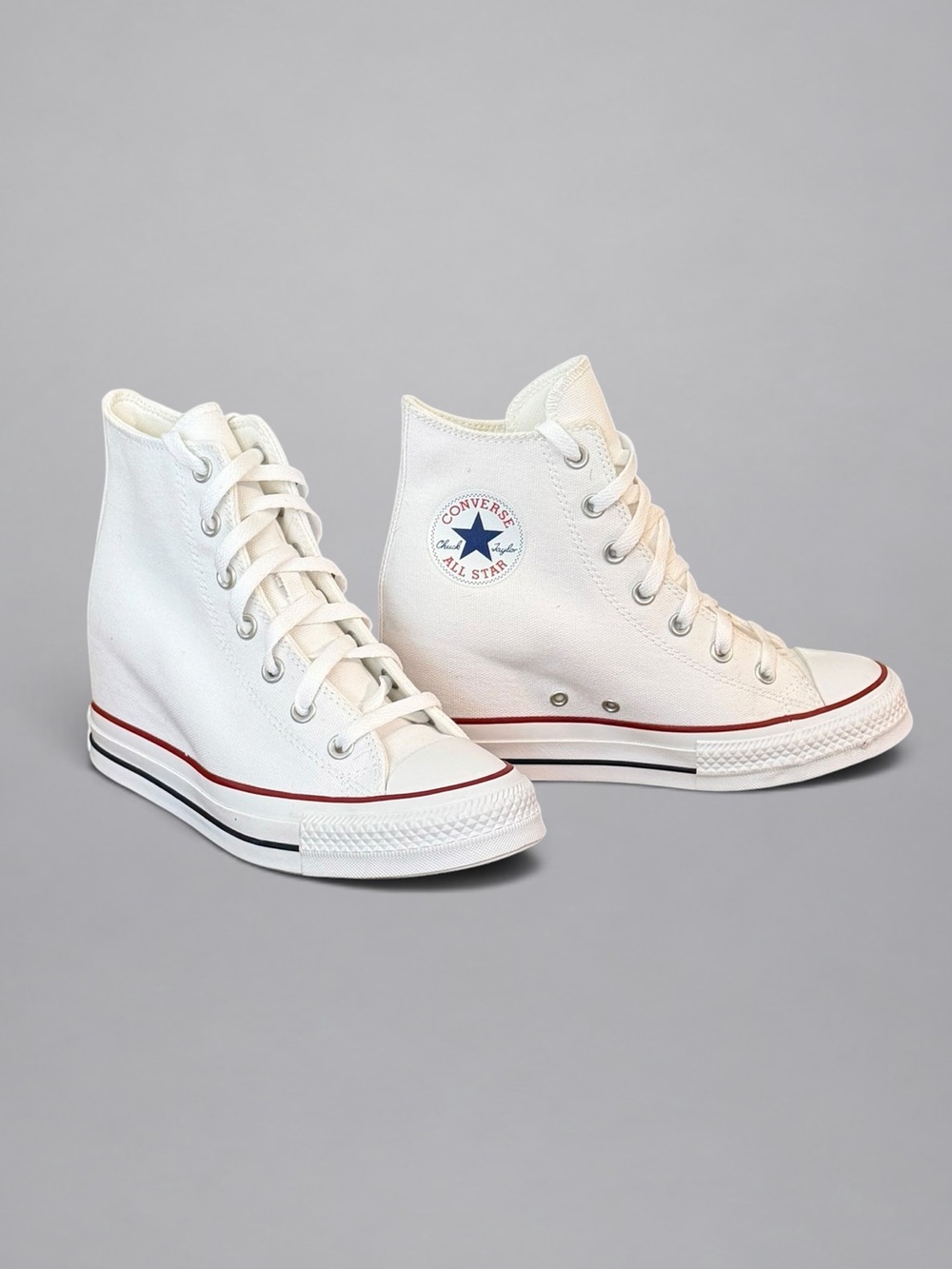 Converse Chuck Taylor All Star Hidden Wedge High Top White Women’s 8.5